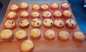 muffin fragole banane e cioccolato